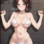 Arte hentai ilustración increíble de Liya Silver Desnuda En La Playa generado por IA