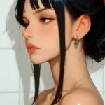 Arte hentai ilustración increíble de Lorena Domingo Desnuda generado por IA