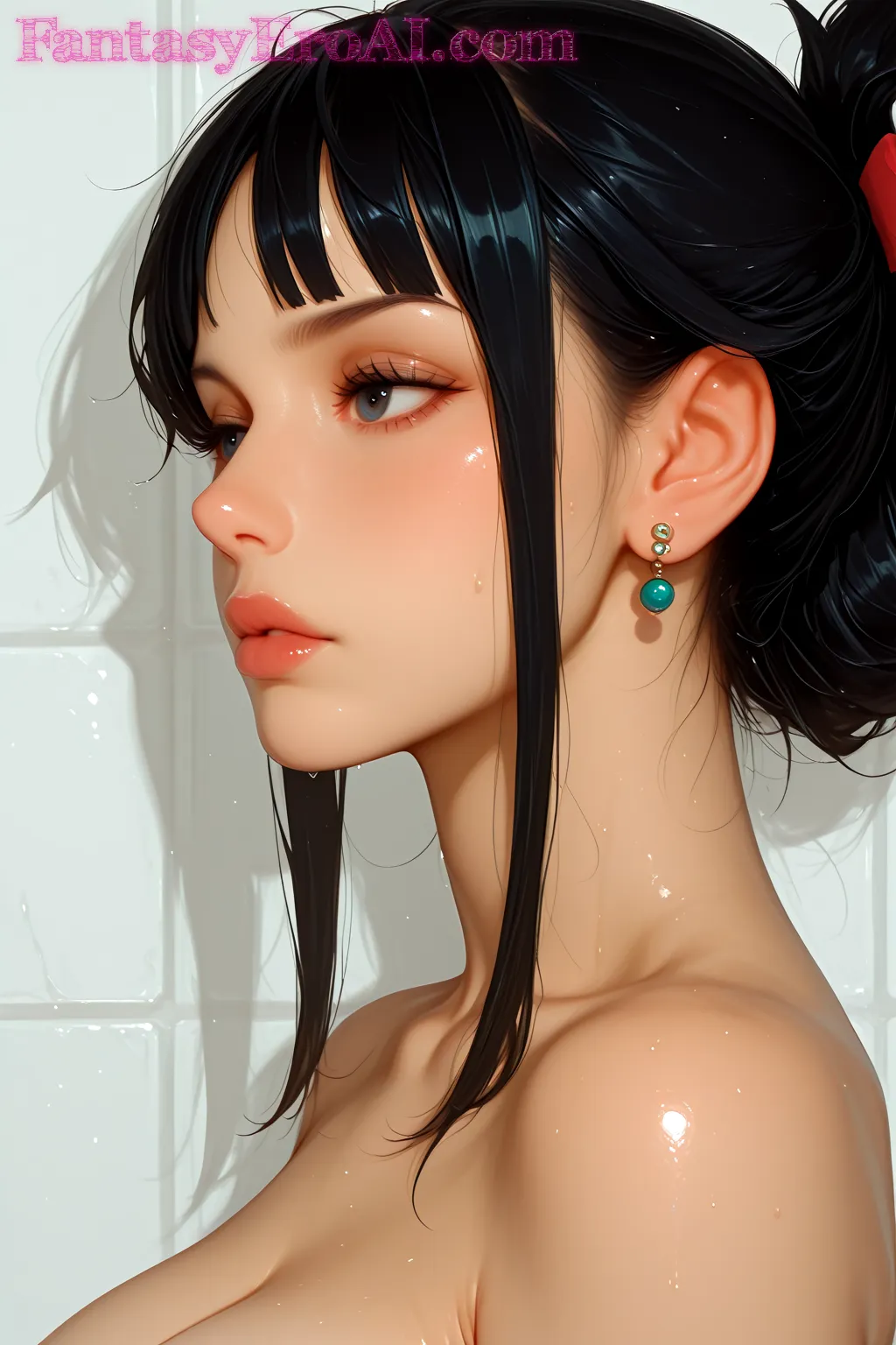 Arte hentai ilustración increíble de Lorena Domingo Desnuda generado por IA