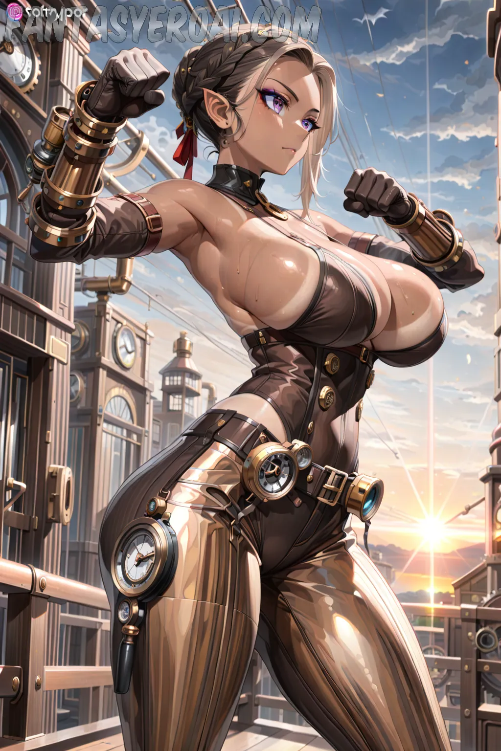 Arte hentai ilustración increíble de Lorena Erotic Naked generado por IA