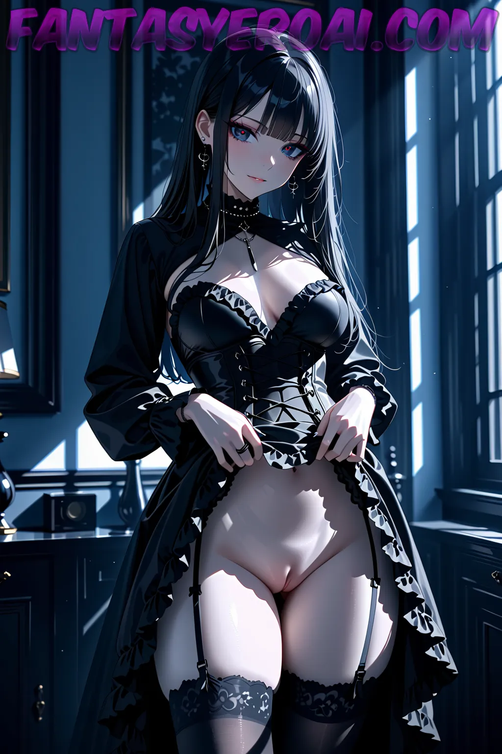 Arte hentai ilustración increíble de Luana Sena Desnuda generado por IA