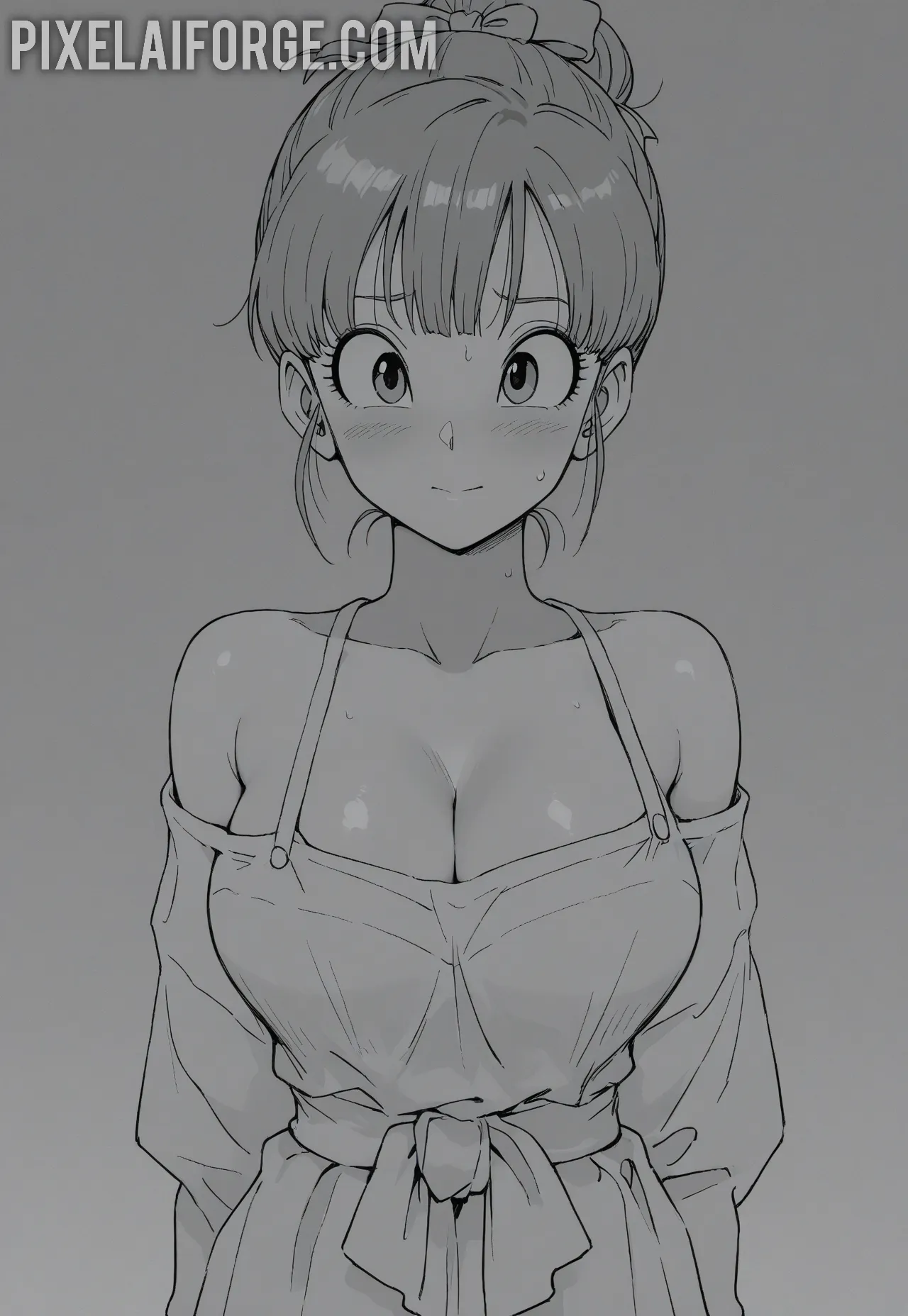 Arte hentai ilustración increíble de Madura Colegiala En Falda Se Desnuda generado por IA