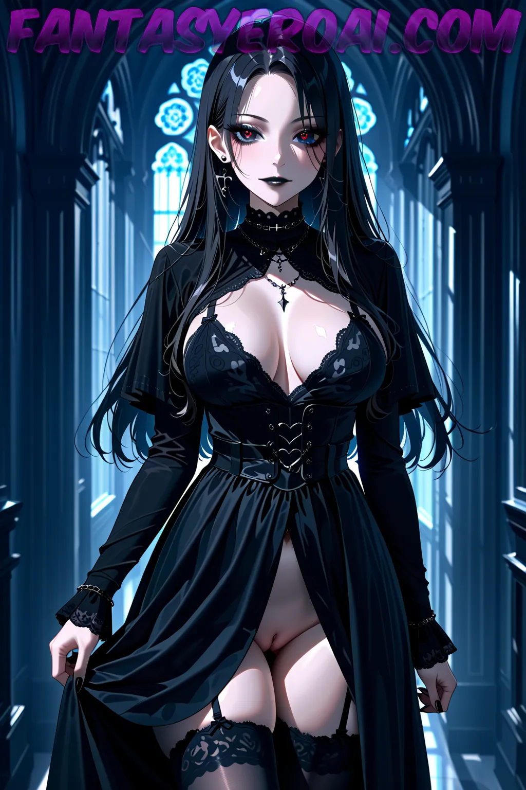 Arte hentai ilustración increíble de Mama Rubia Amateur Y Su Desnudo Personal generado por IA