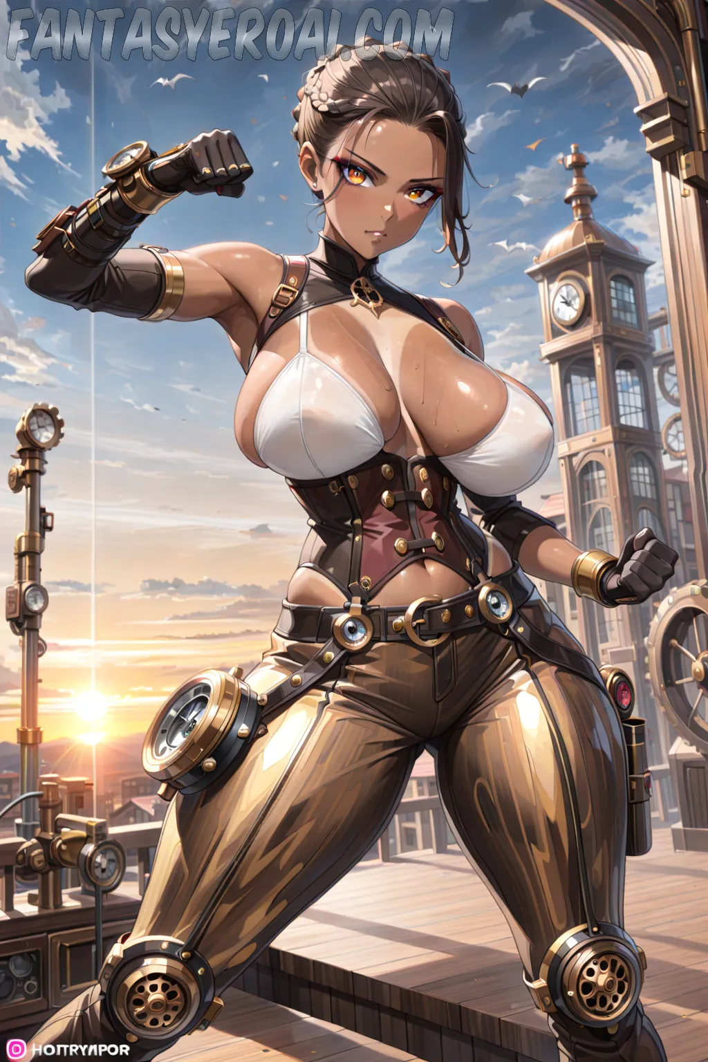 Arte hentai ilustración increíble de Mandy Lynn Naked generado por IA