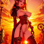 Arte hentai ilustración increíble de Martina Finocchio Tetas Gordas Desnudas generado por IA