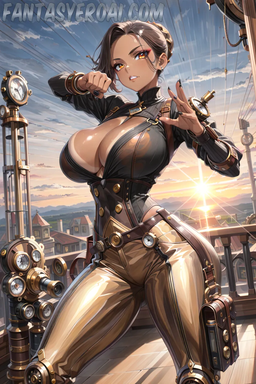 Arte hentai ilustración increíble de Mashle Free Anime Manga Anime Games Harem generado por IA