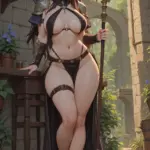 Arte hentai ilustración increíble de Mashle My Hero Academia Samurai Champloo Lazarus Senpai generado por IA