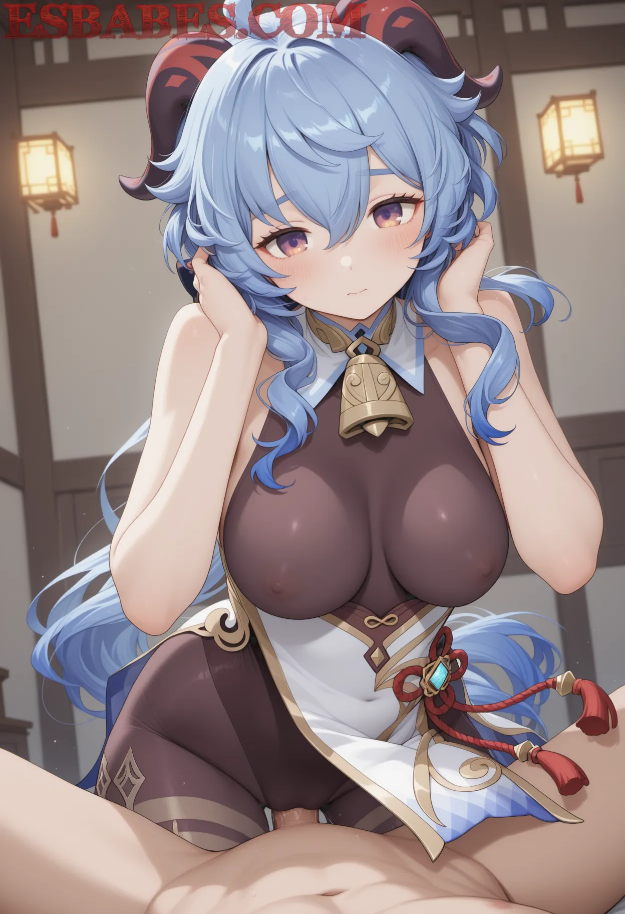 Arte hentai ilustración increíble de Masturbating In Bed 2 generado por IA