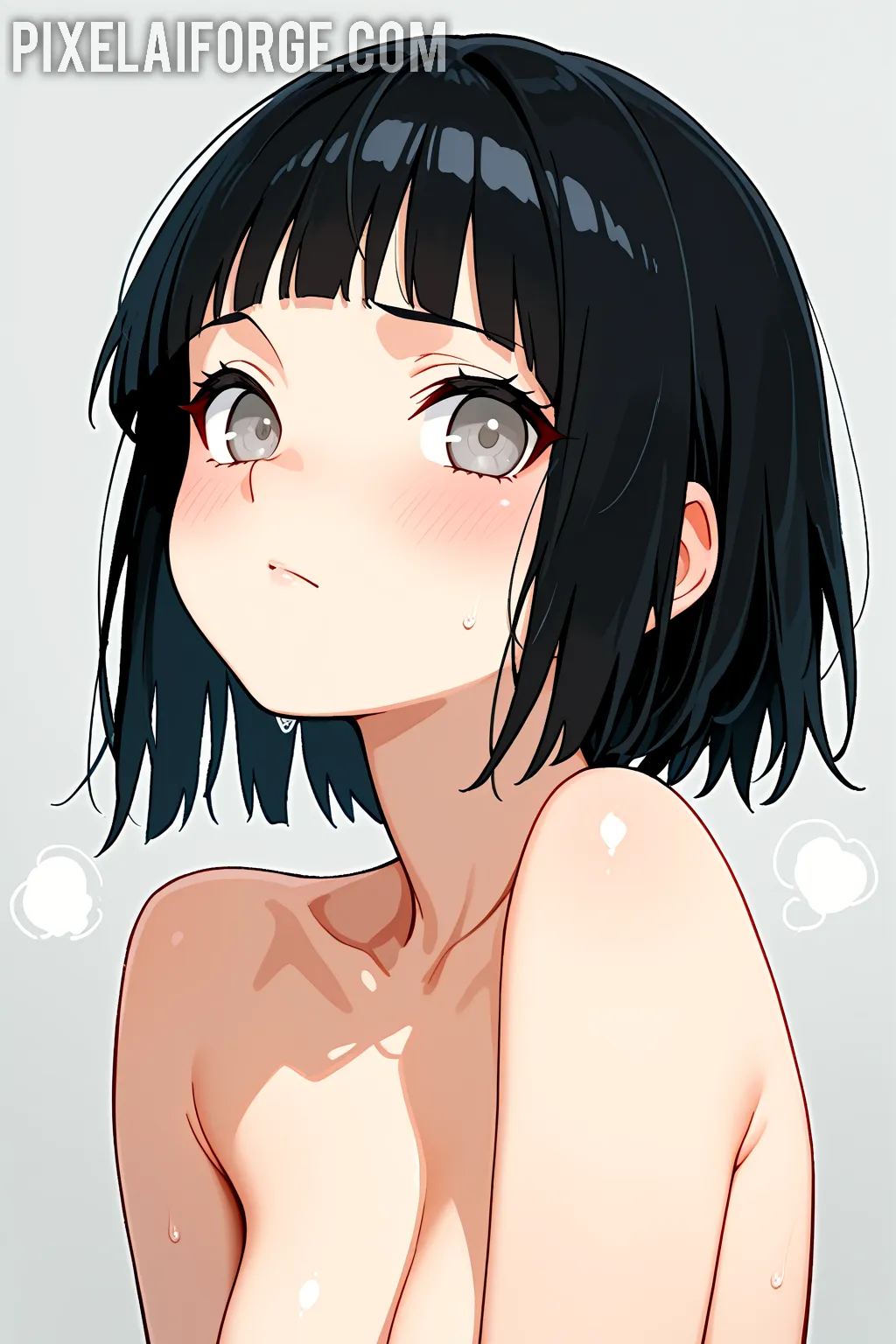 Arte hentai ilustración increíble de Miradas Ocultas generado por IA