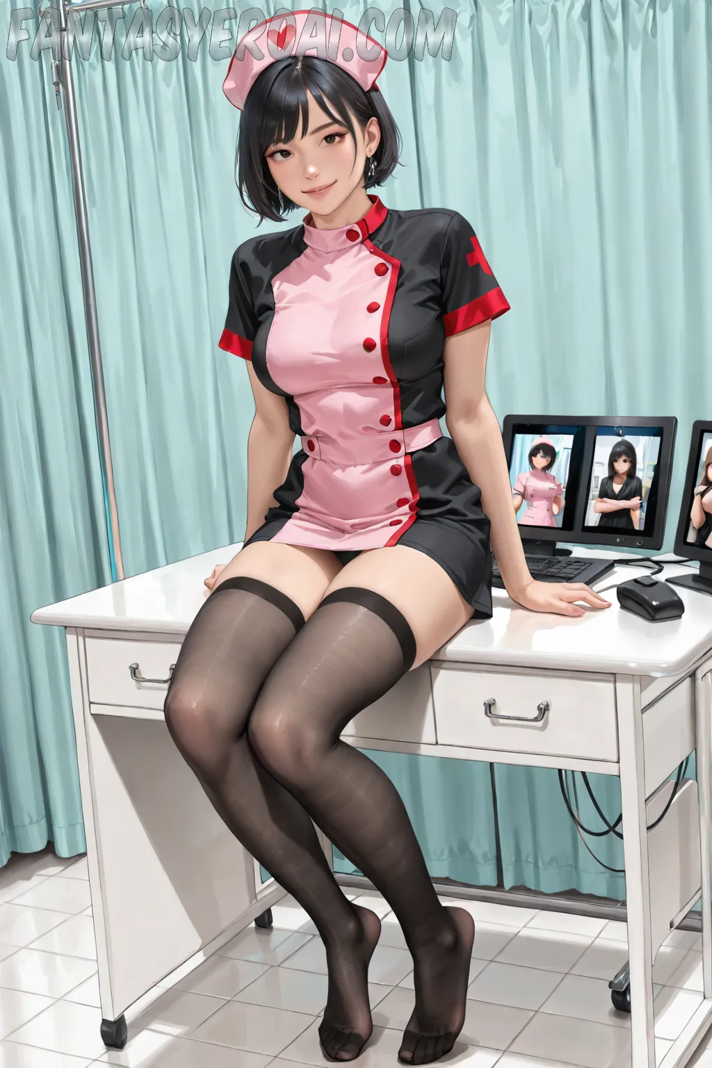 Arte hentai ilustración increíble de Modelo Rusa Kira generado por IA