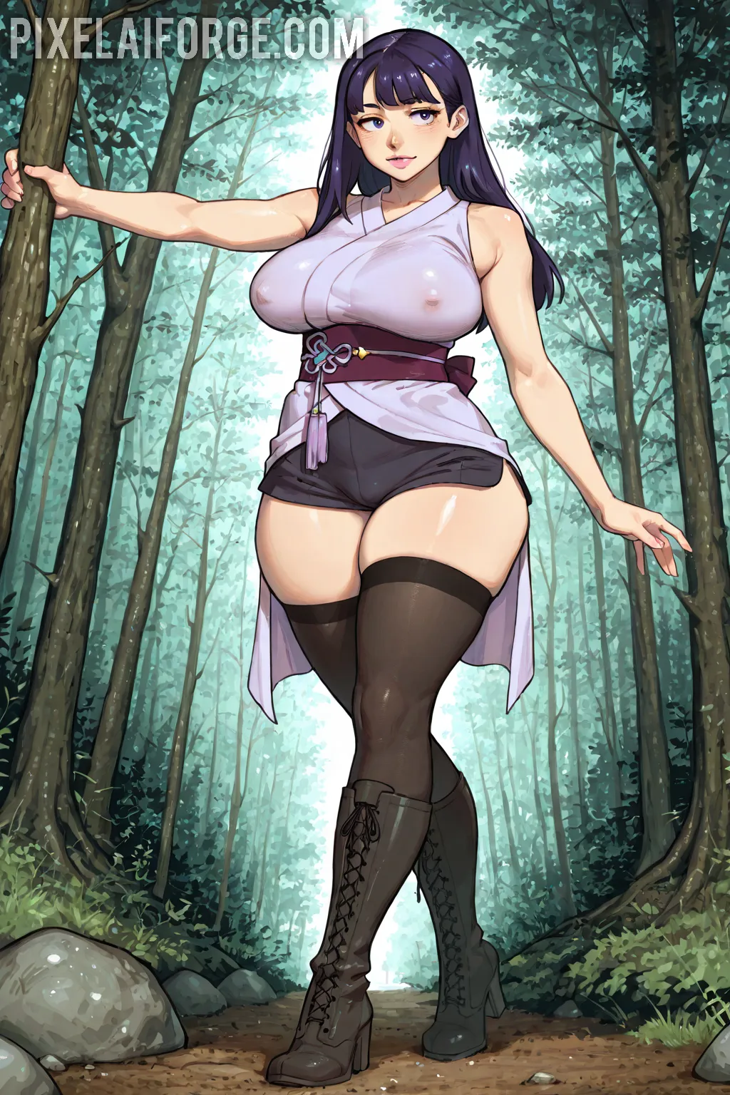 Arte hentai ilustración increíble de Modelos De Tetas Desnudas Y Jovenes Parte Tres generado por IA