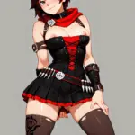 Arte hentai ilustración increíble de Mostrando El Chiquito generado por IA