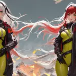 Arte hentai ilustración increíble de Mujeres Deslubrantes Desnudas Coleccion generado por IA