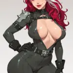 Arte hentai ilustración increíble de Mujeres Desnudas Posando generado por IA