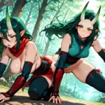 Arte hentai ilustración increíble de Mujeres Eslavas Desnudas generado por IA