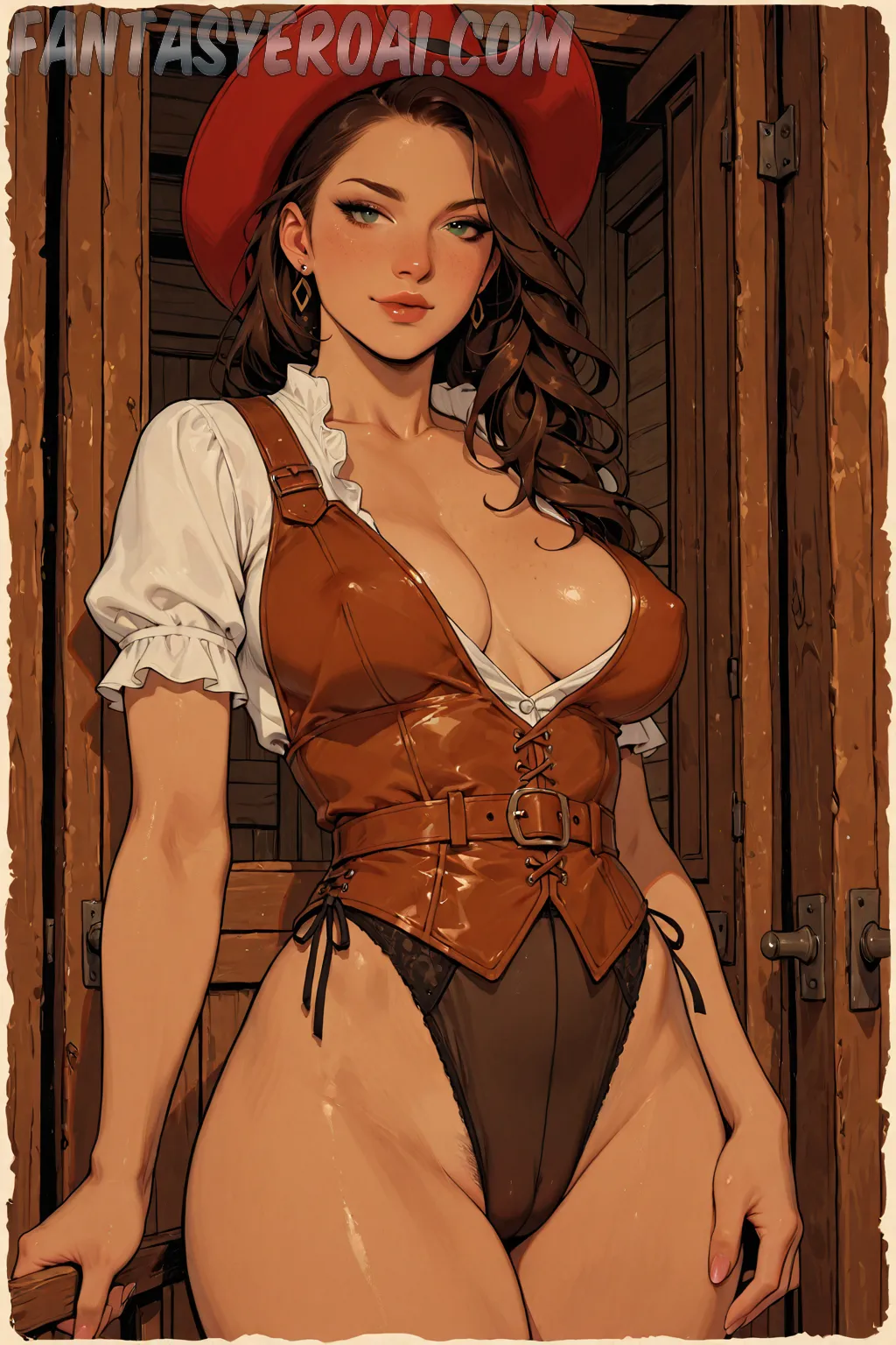 Arte hentai ilustración increíble de Mujeres Mostrando Sus Encantos generado por IA