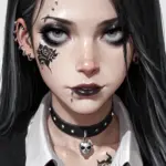 Arte hentai ilustración increíble de Muneca Asiatica Mostrando Cono Caliente generado por IA