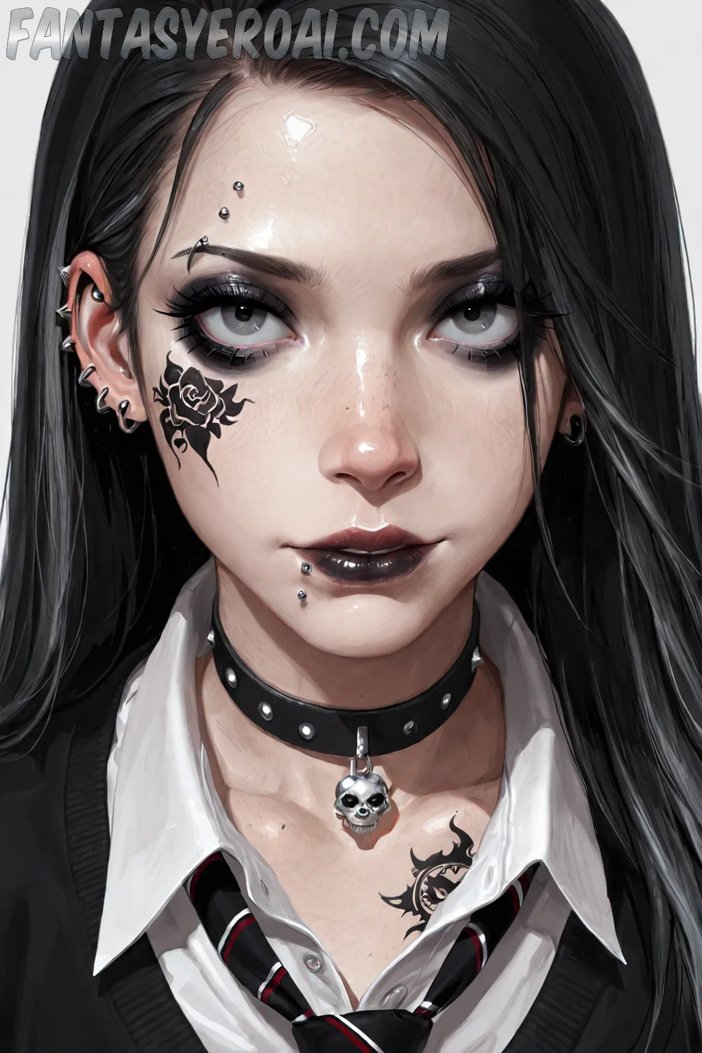 Arte hentai ilustración increíble de Muneca Asiatica Mostrando Cono Caliente generado por IA