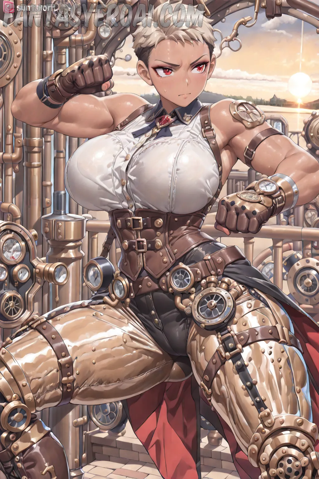 Arte hentai ilustración increíble de My Hero Academia Anime Expo Funimation Harem Tentacle generado por IA