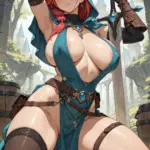 Arte hentai ilustración increíble de Naked Bitches generado por IA