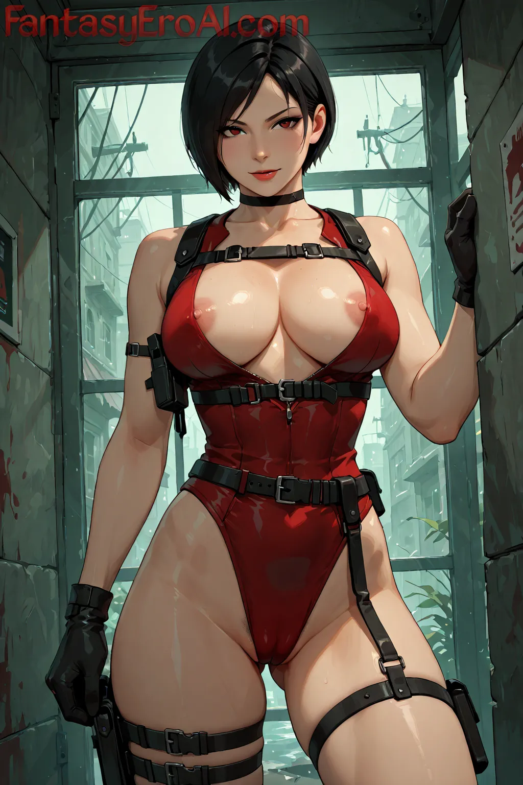 Arte hentai ilustración increíble de Naked Boobs Teen generado por IA