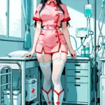 Arte hentai ilustración increíble de Naked Brunette generado por IA