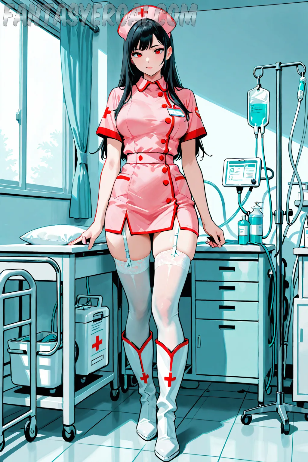 Arte hentai ilustración increíble de Naked Brunette generado por IA