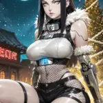 Arte hentai ilustración increíble de Nalgonas Amateur Al Desnudo generado por IA