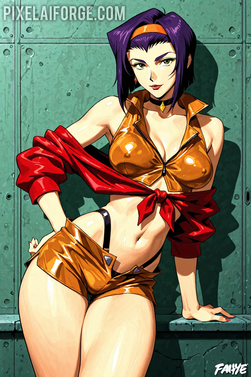 Arte hentai ilustración increíble de Nessie Joy Desnuda Y Sexy Pelirroja generado por IA