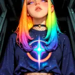 Arte hentai ilustración increíble de Niege Menegat Desnuda generado por IA