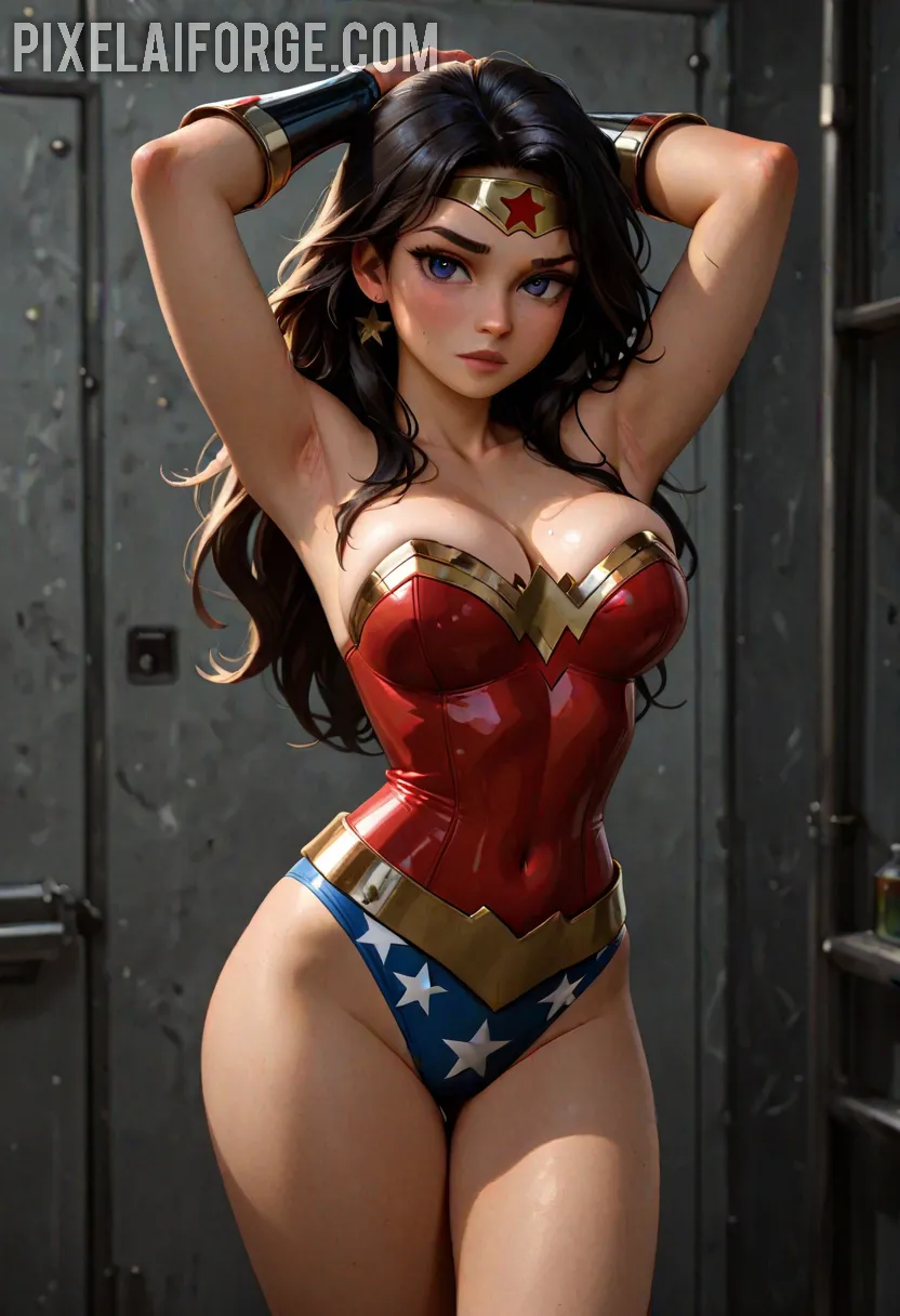 Arte hentai ilustración increíble de Nikki Leigh Tetas generado por IA