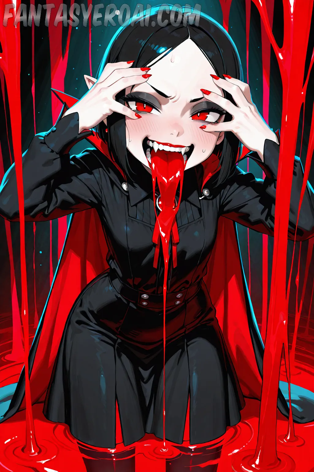 Arte hentai ilustración increíble de Nude Sexy Tits Brunette Tattoo generado por IA