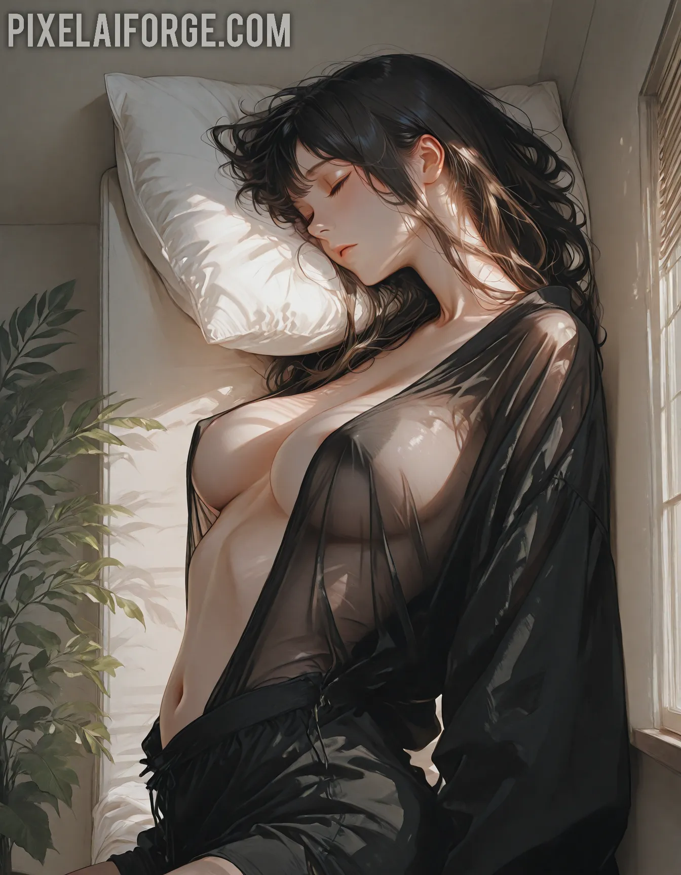 Arte hentai ilustración increíble de Nuevas Modelos Desnudas Tres generado por IA