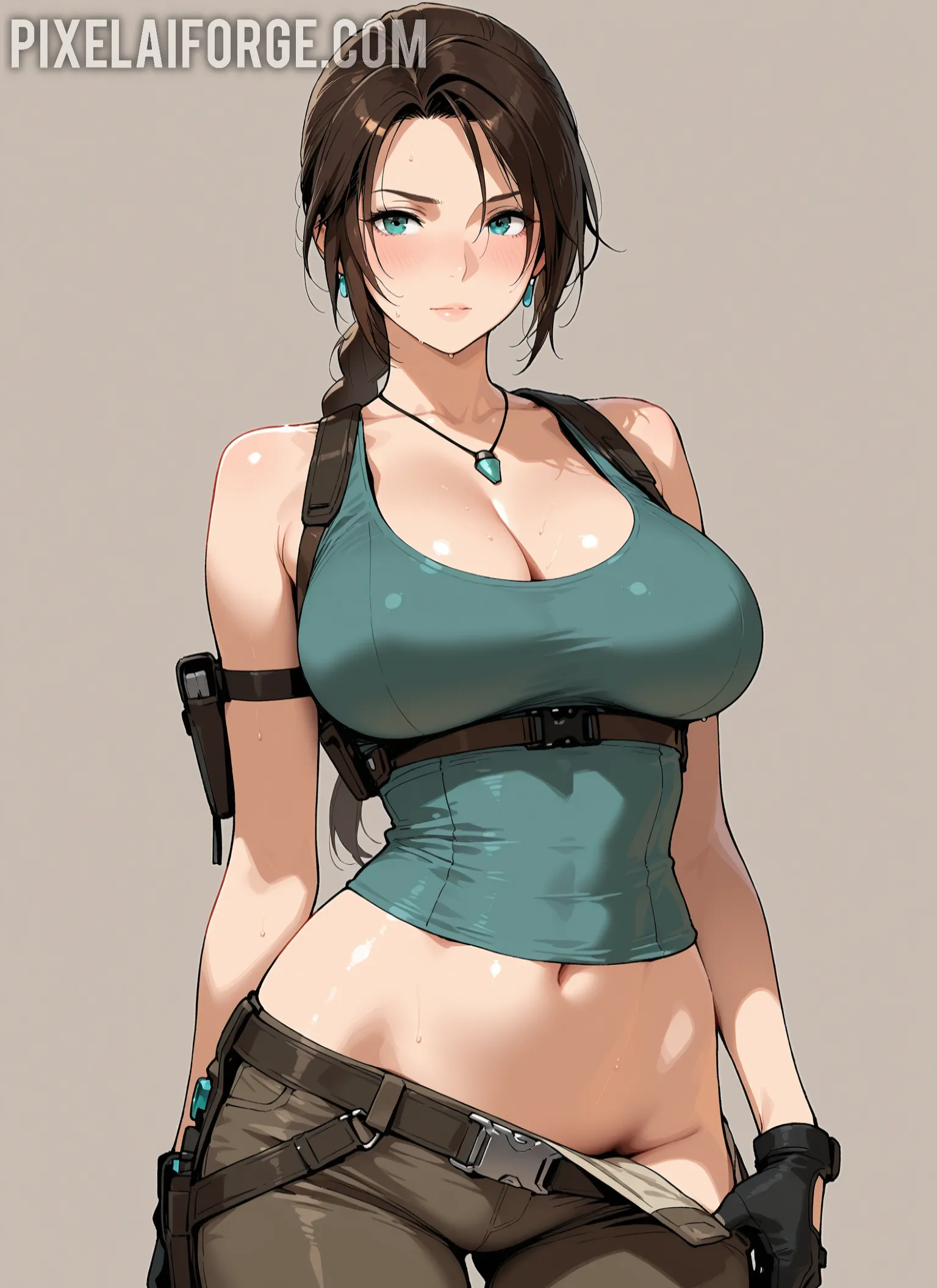 Arte hentai ilustración increíble de Olivia Belmonte generado por IA