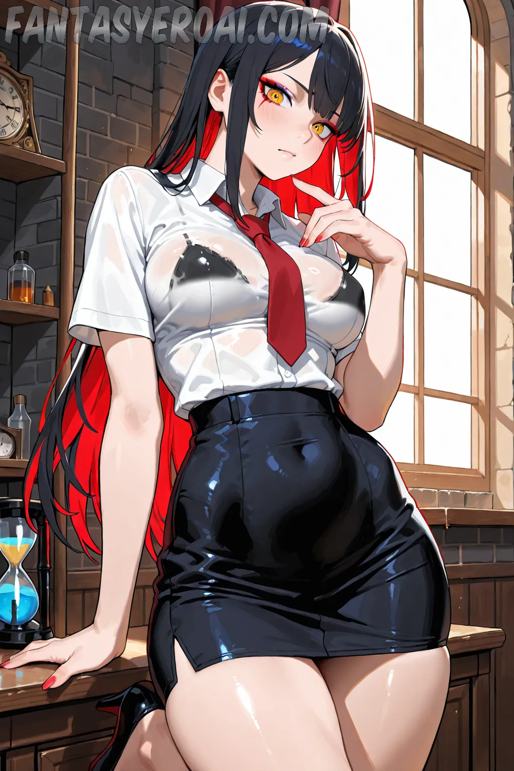 Arte hentai ilustración increíble de Olivia Patrick generado por IA