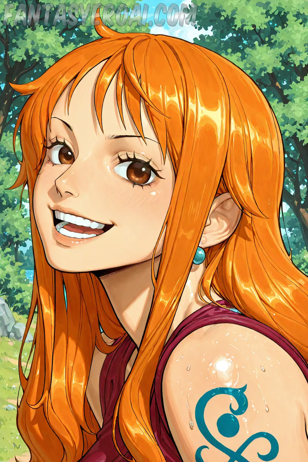 Arte hentai ilustración increíble de One Piece Attack On Titan Hidive Netflix Anime Neon Genesis Evangelion generado por IA