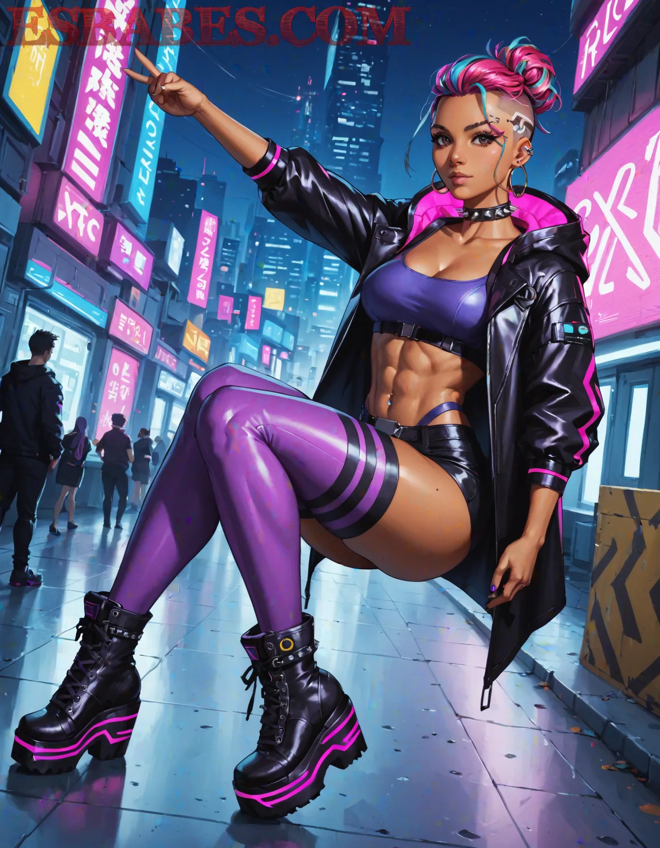 Arte hentai ilustración increíble de Oshi No Ko Anime Trailer Haikyuu Death Note Bara generado por IA