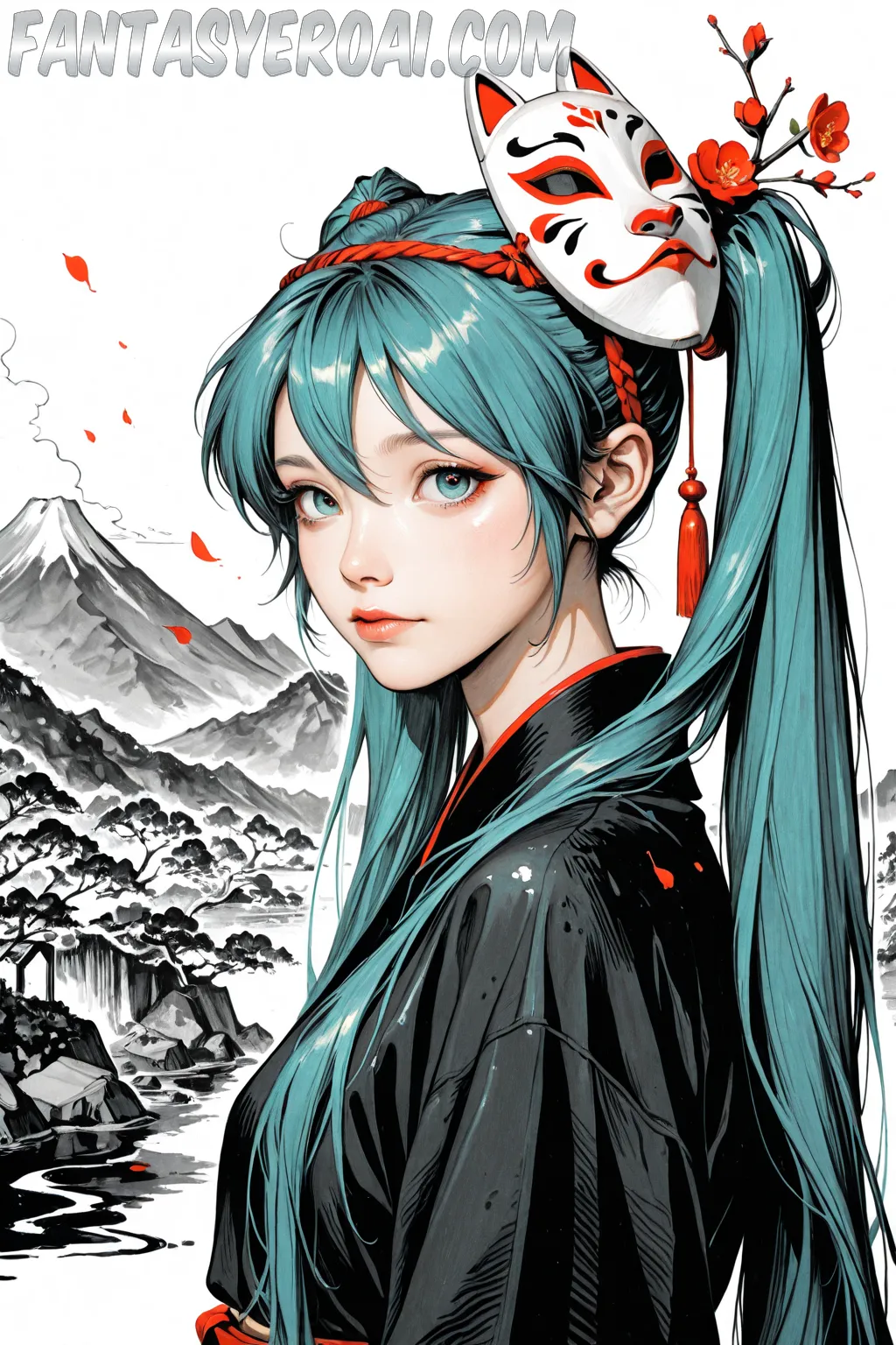 Arte hentai ilustración increíble de Oshi No Ko Frieren Kemonomimi Catgirl Shoujo Ai generado por IA