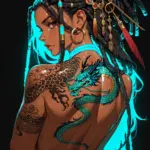 Arte hentai ilustración increíble de Oshi No Ko Top Anime Chainsaw Man Yuri Reverse Harem generado por IA