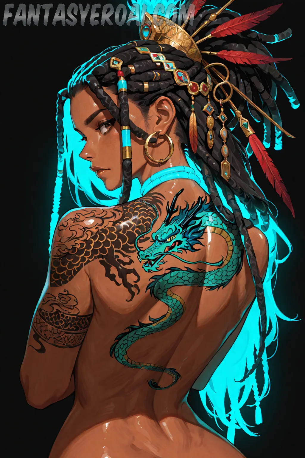 Arte hentai ilustración increíble de Oshi No Ko Top Anime Chainsaw Man Yuri Reverse Harem generado por IA