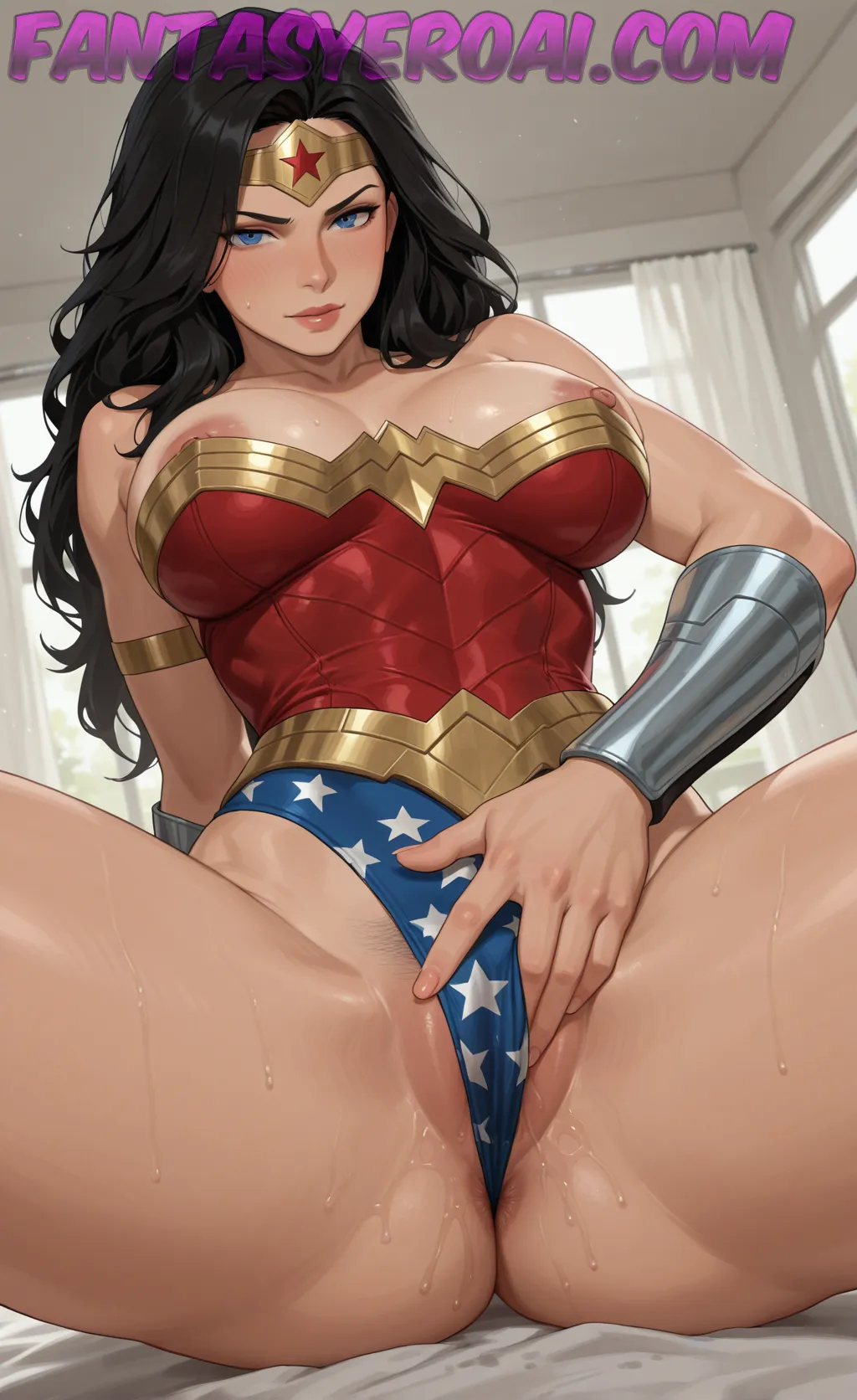 Arte hentai ilustración increíble de Pamela Anderson Tetas generado por IA