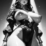 Arte hentai ilustración increíble de Pelirroja Madurita Desnuda generado por IA