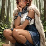 Arte hentai ilustración increíble de Pelo Azul generado por IA