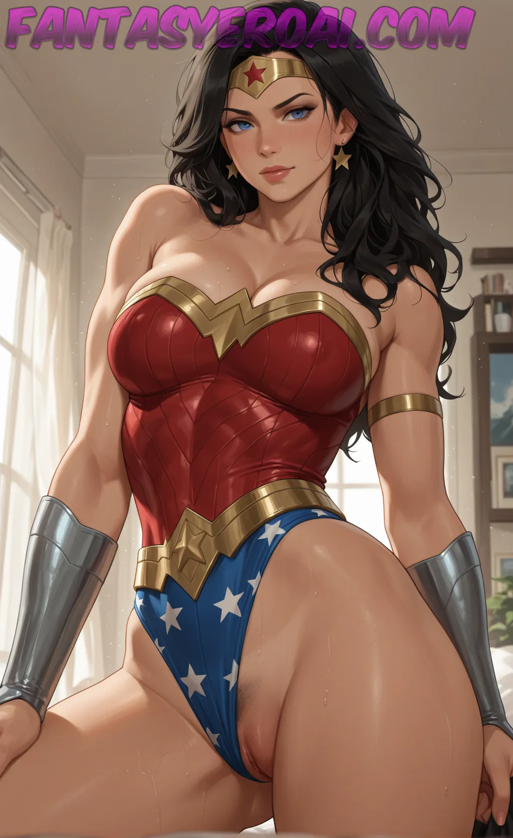 Arte hentai ilustración increíble de Piercing En El Ombligo generado por IA