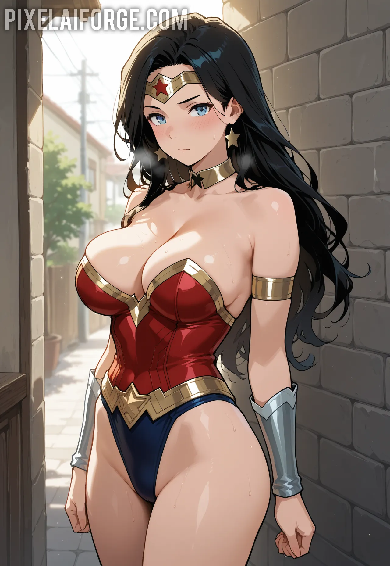 Arte hentai ilustración increíble de Pixie Fox Desnuda generado por IA