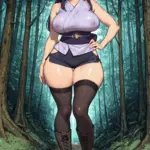 Arte hentai ilustración increíble de Playboy Cybergirl Chandler South generado por IA