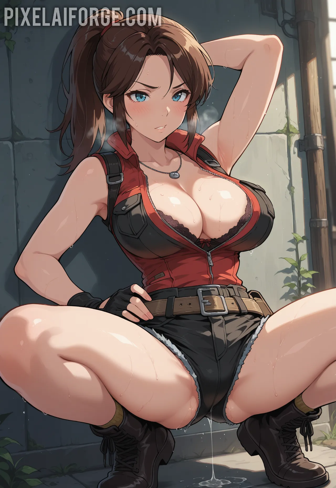 Arte hentai ilustración increíble de Preciosas Chinitas Desnudas generado por IA