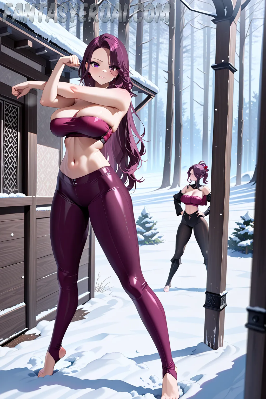 Arte hentai ilustración increíble de Rachel Cook Y Kayle Killion generado por IA