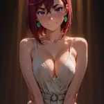 Arte hentai ilustración increíble de Rada Redhead generado por IA
