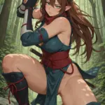 Arte hentai ilustración increíble de Redhead Russian In Sunglasses generado por IA